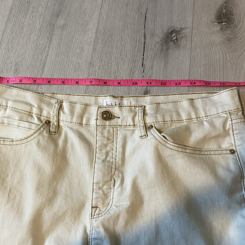 Nicole‎ Miller Women's Soho High Rise Bootcut Pants Cream Size 12 Preowned - Picture 11 of 11